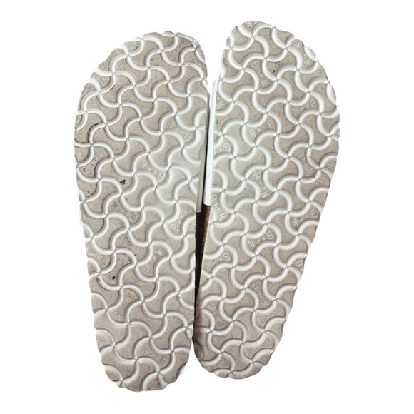Birkenstock Madrid Birko-Flor - White Buckle Unisex L9 M7 - Picture 7 of 13
